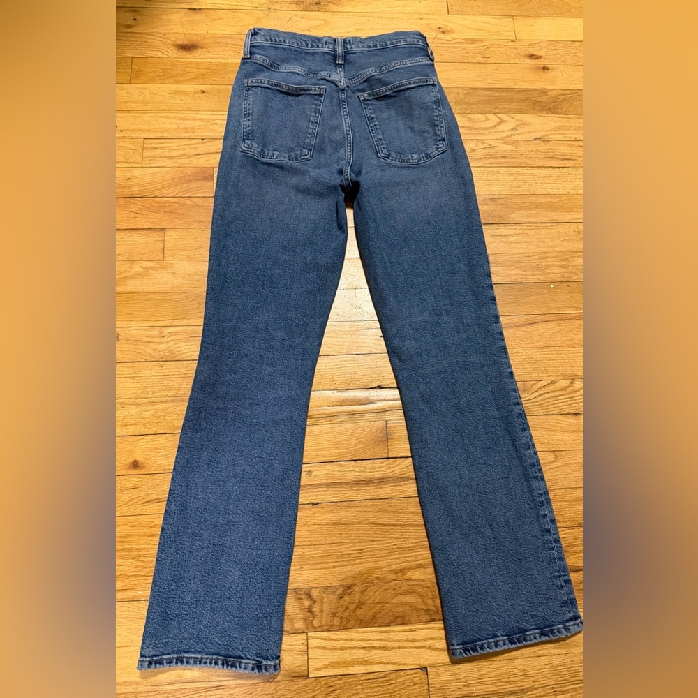 AGOLDE VINTAGE HIGH RISE BOOTCUT ORGANIC COTTON JEANS IN ‘PROPHECY’ - Picture 5 of 16